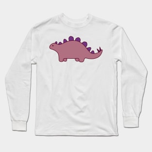 dark pink dinosaur Long Sleeve T-Shirt